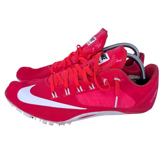 Nike Flywire Superfly R4 Track Racing Sprint Shoes Men's 10 White Red 526626-601 - Picture 2 of 14